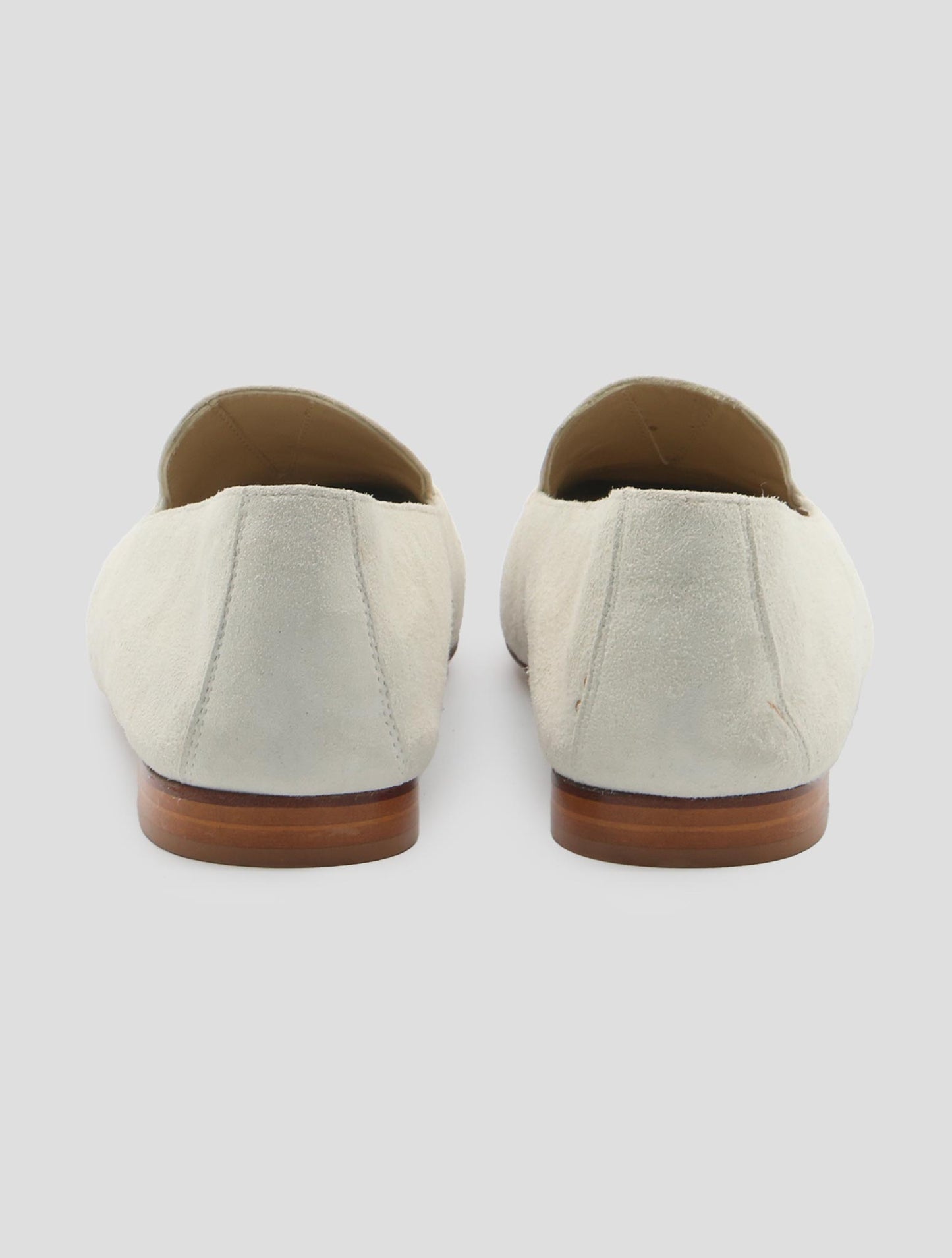 Kiton Light Beige Leather Suede Loafers Women