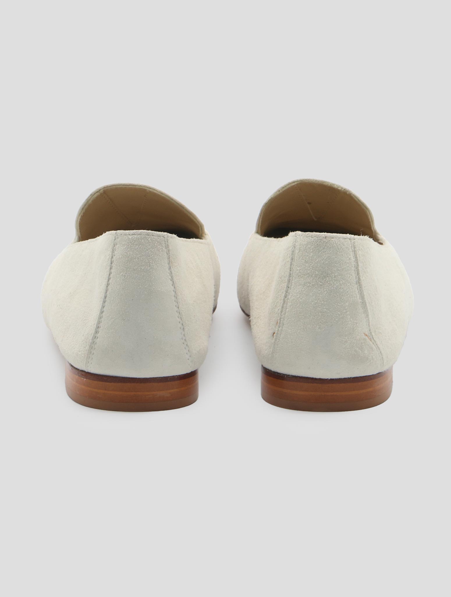 Kiton Light Beige Leather Suede Loafers Women