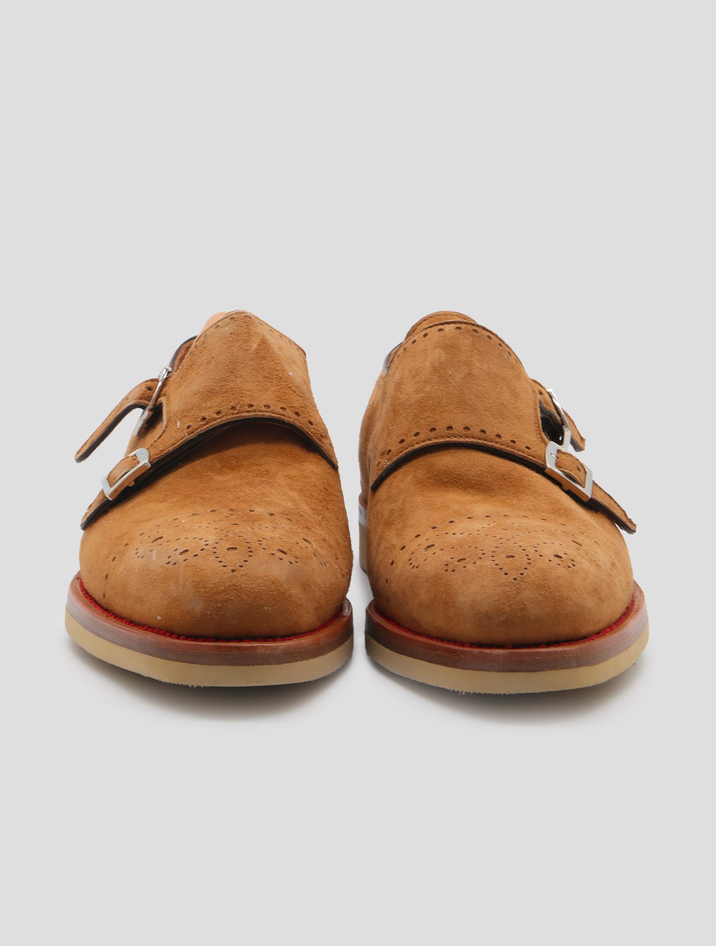 Kiton Brown Leather Suede Loafers
