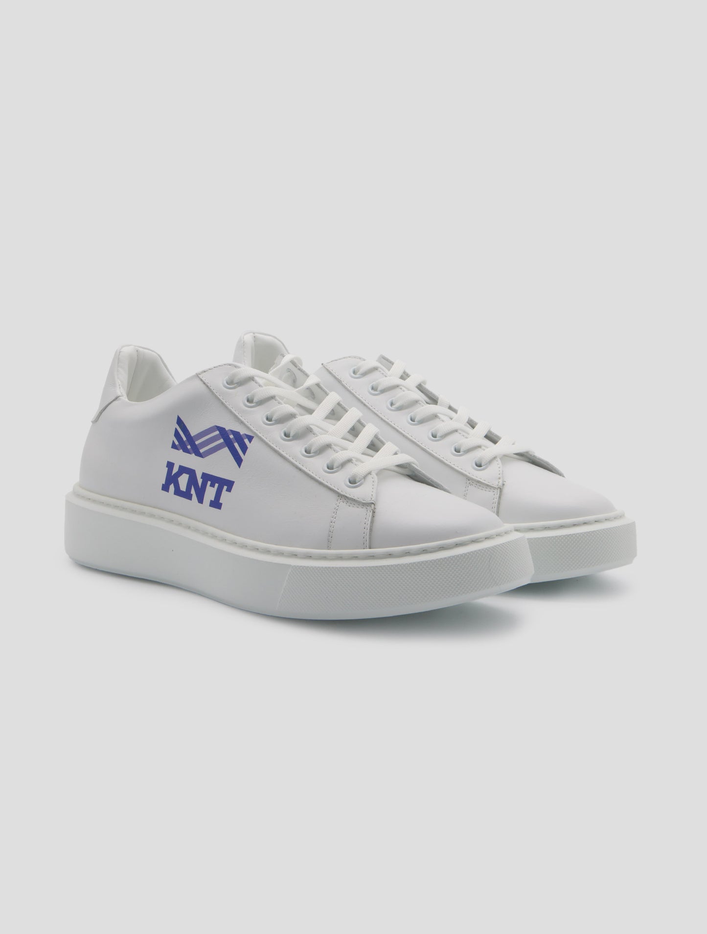 Kiton Knt White  Leather Sneakers