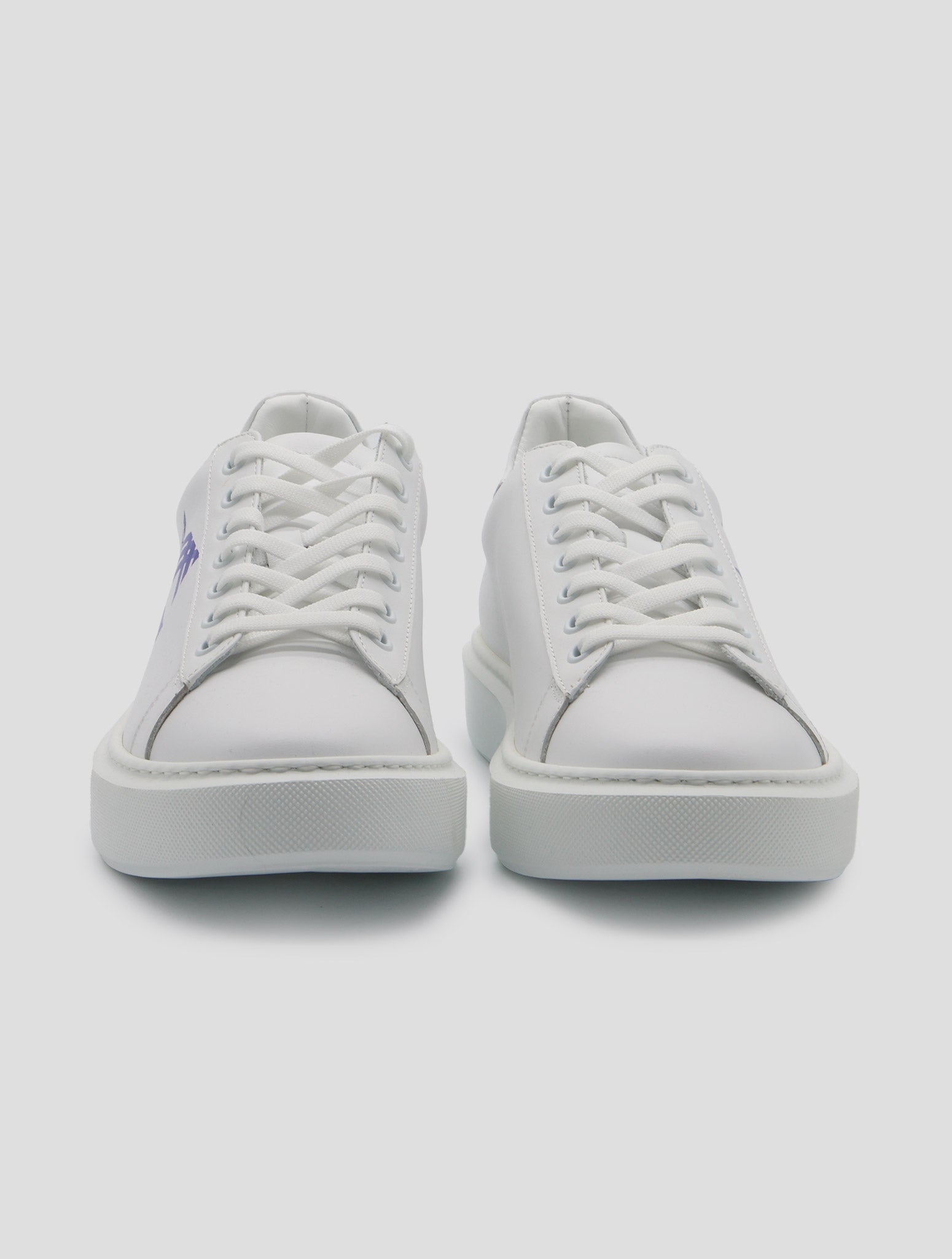 Kiton Knt White  Leather Sneakers