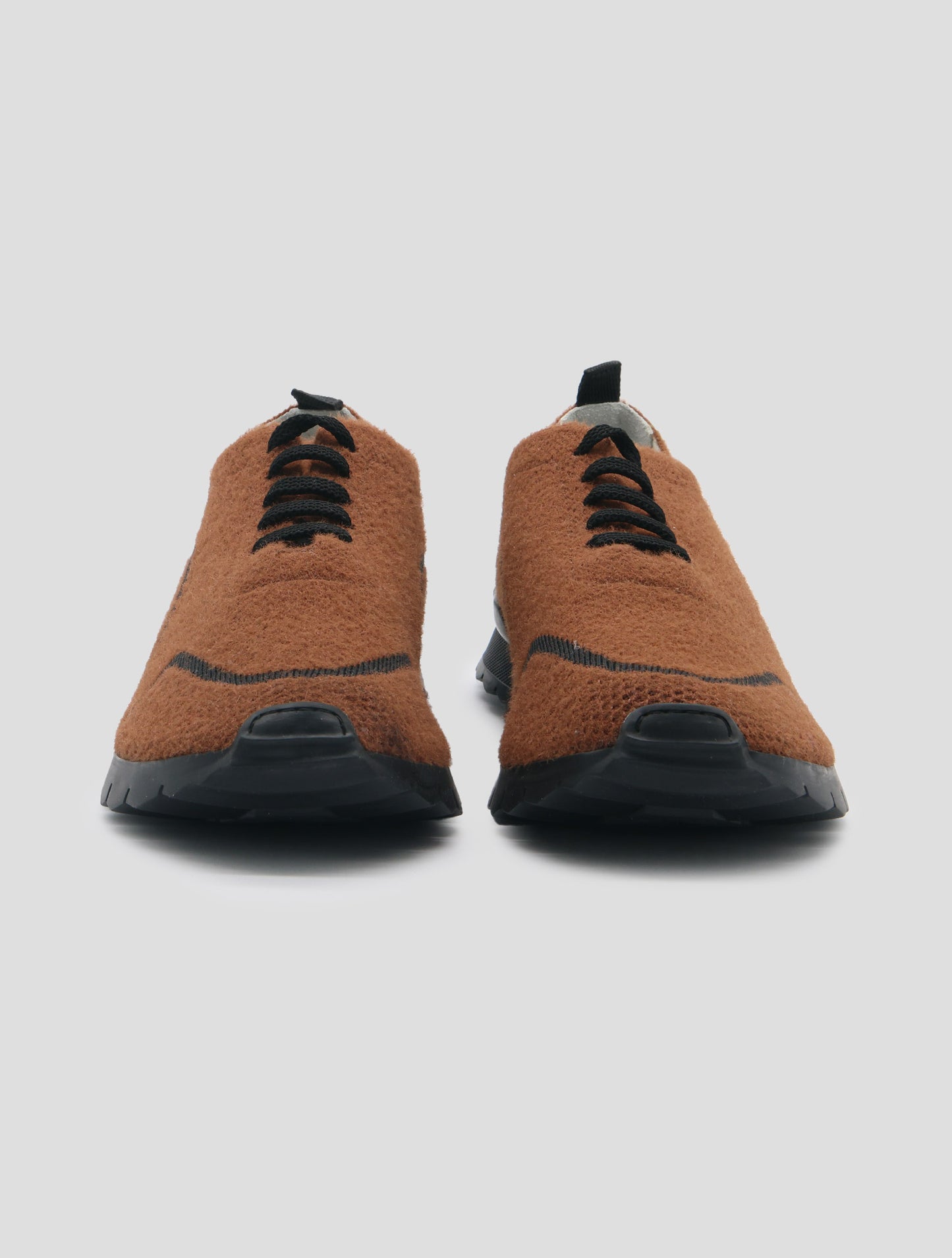 Kiton Brown Pl Pa Wool Sneakers
