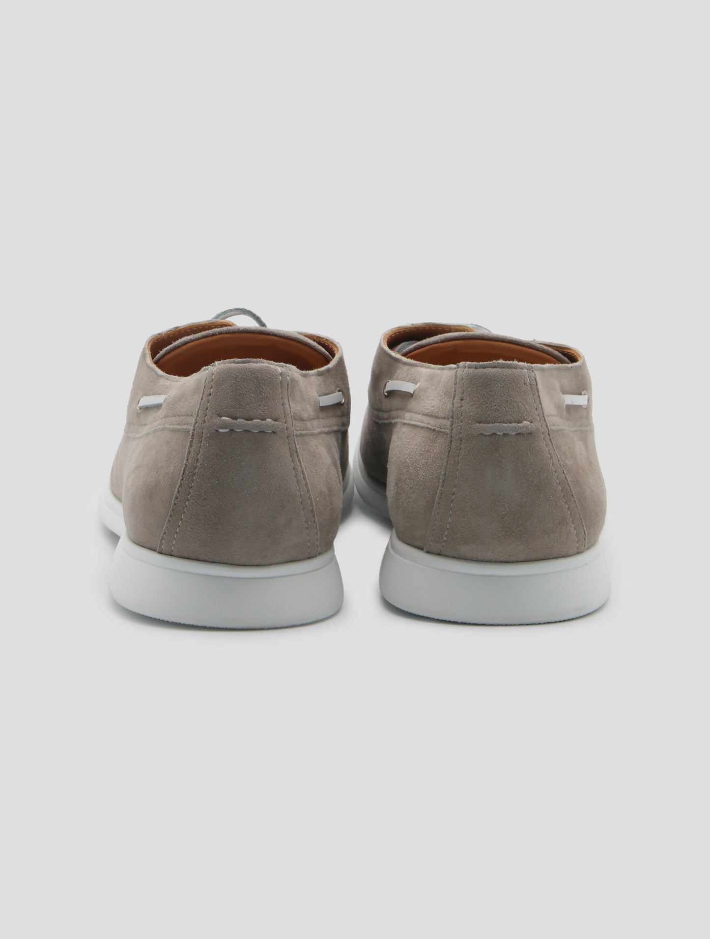 Kiton Gray Leather Suede Shoes