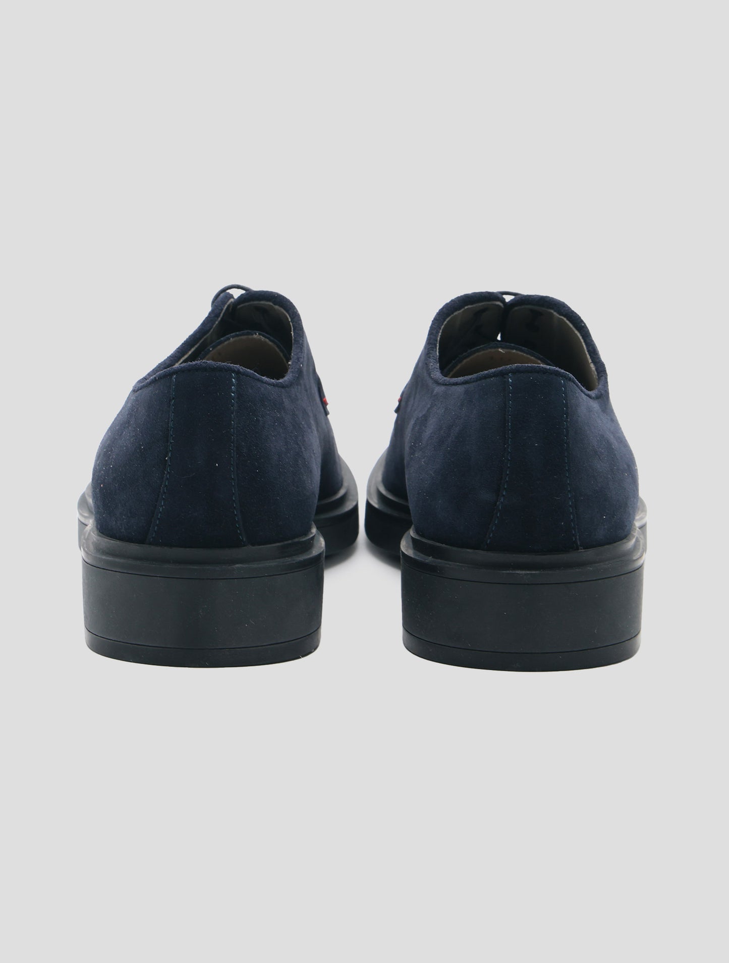 Kiton Blue Leather Suede Shoes
