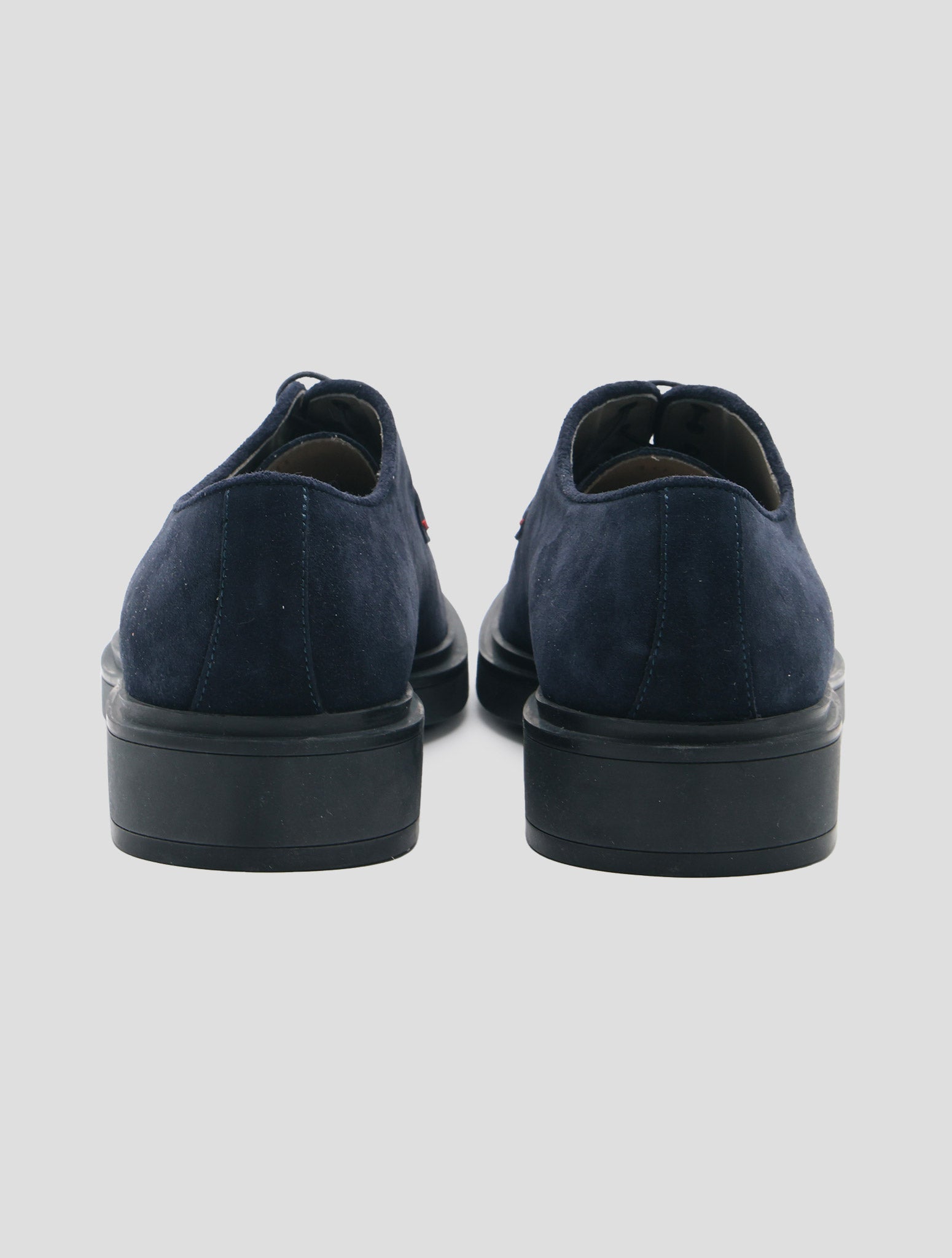 Kiton Blue Leather Suede Shoes