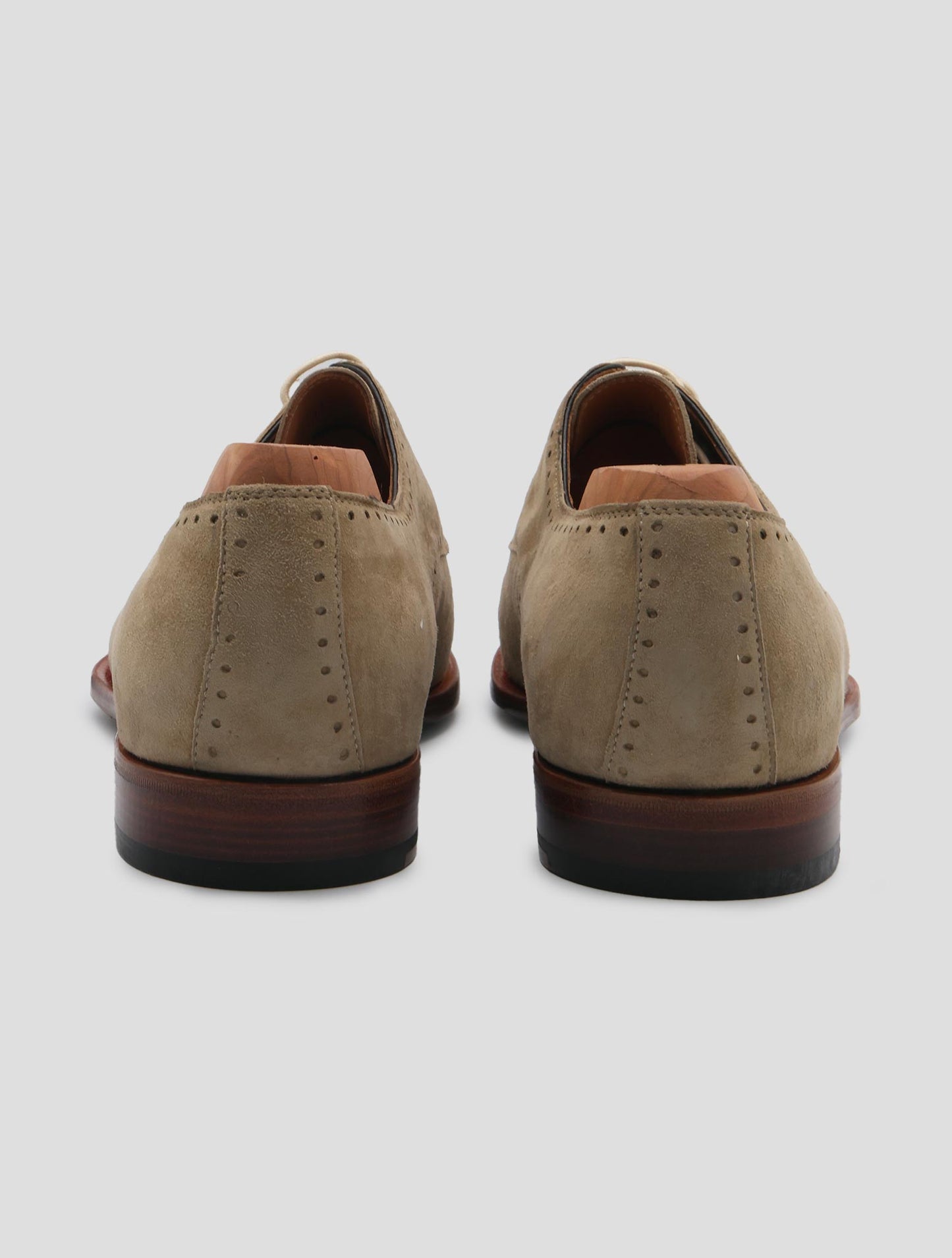 Kiton Beige Leather Suede Dress Shoes