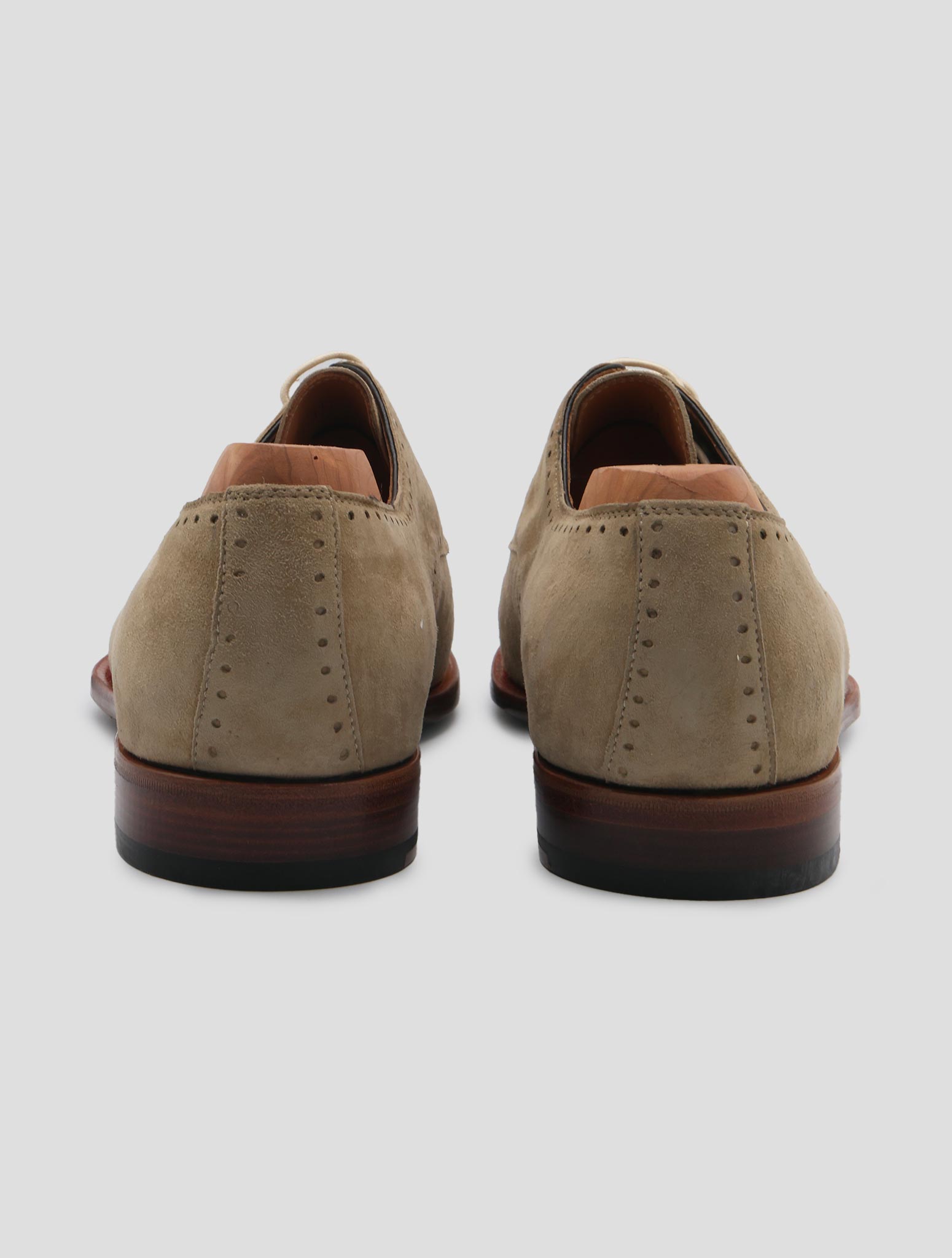 Kiton Beige Leather Suede Dress Shoes
