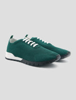Kiton Green Cotton Ea Sneakers