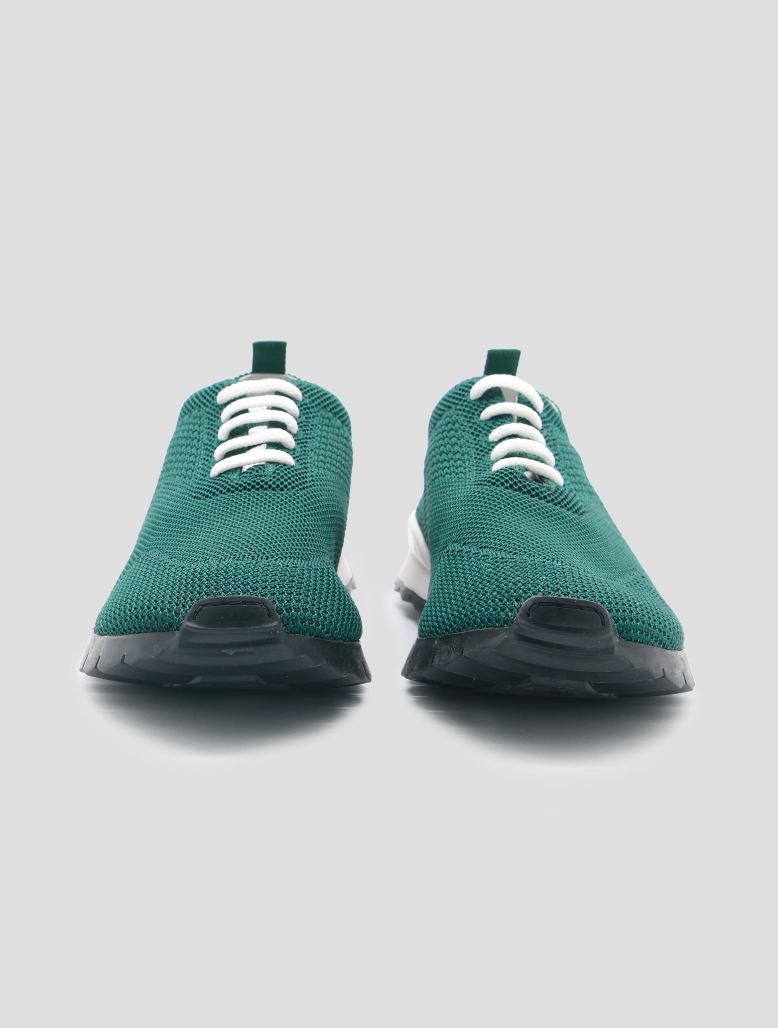 Kiton Green Cotton Ea Sneakers