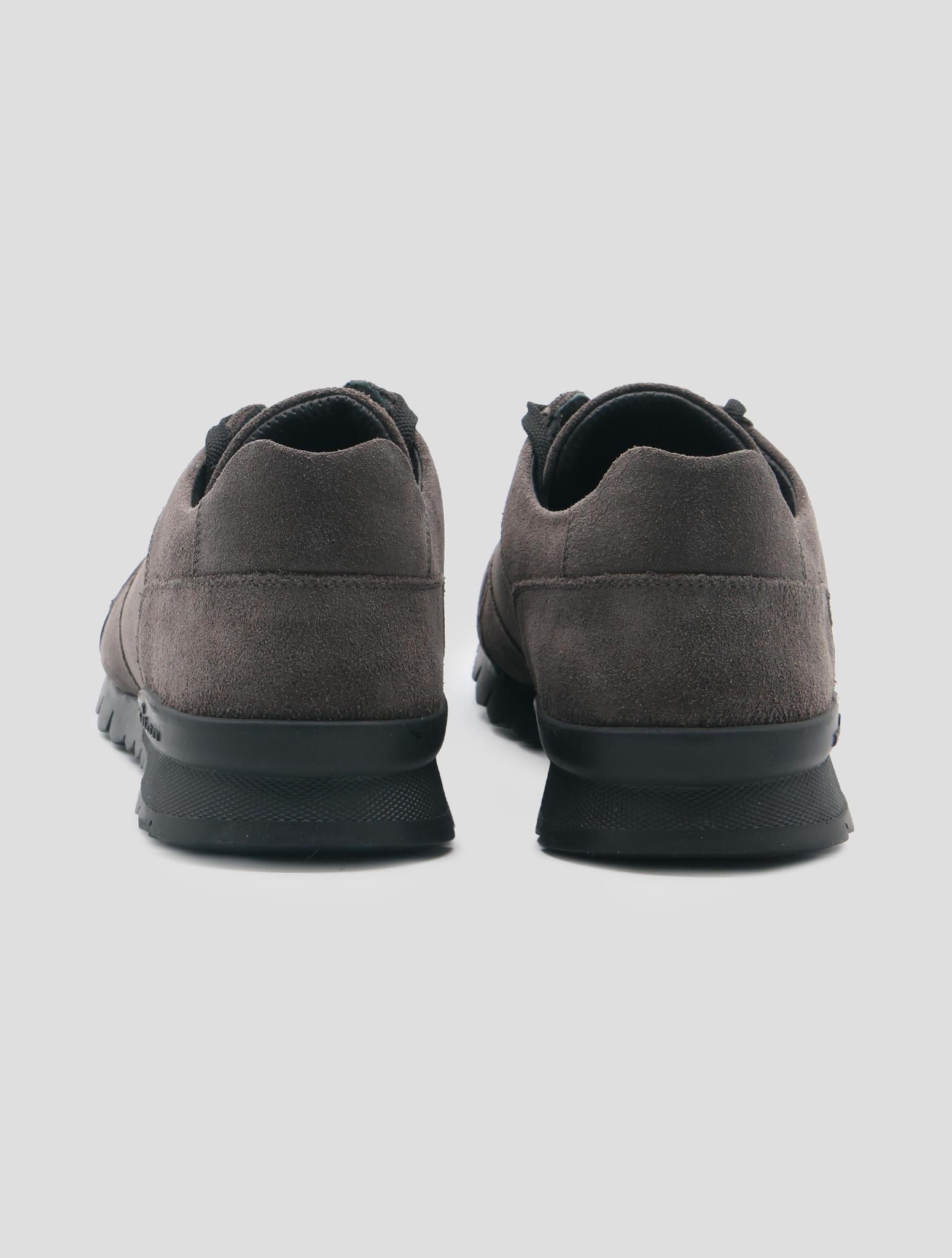 Kiton Gray Leather Sneakers