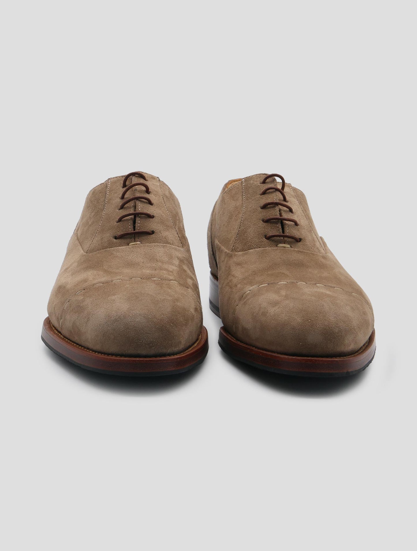 Kiton Beige Leather Suede Dress Shoes