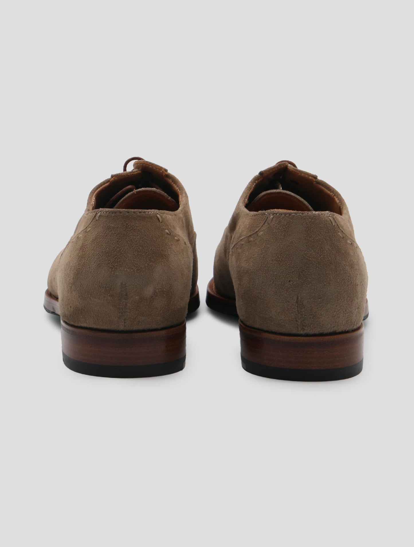 Kiton Beige Leather Suede Dress Shoes