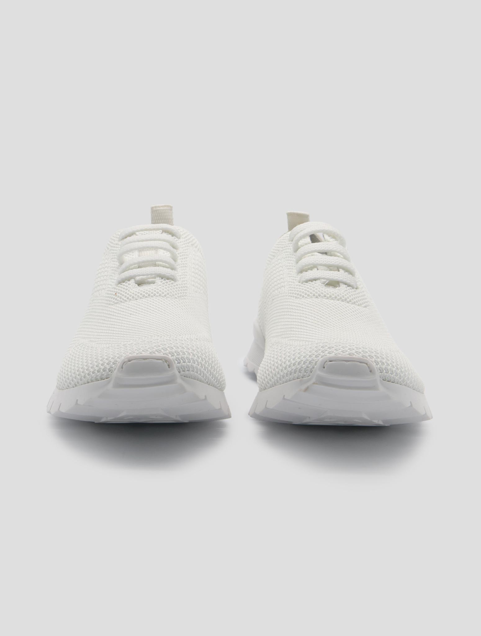 Kiton White Cotton Ea Sneakers