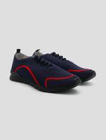 Kiton Dark Blue Pl Pa Wool Sneakers