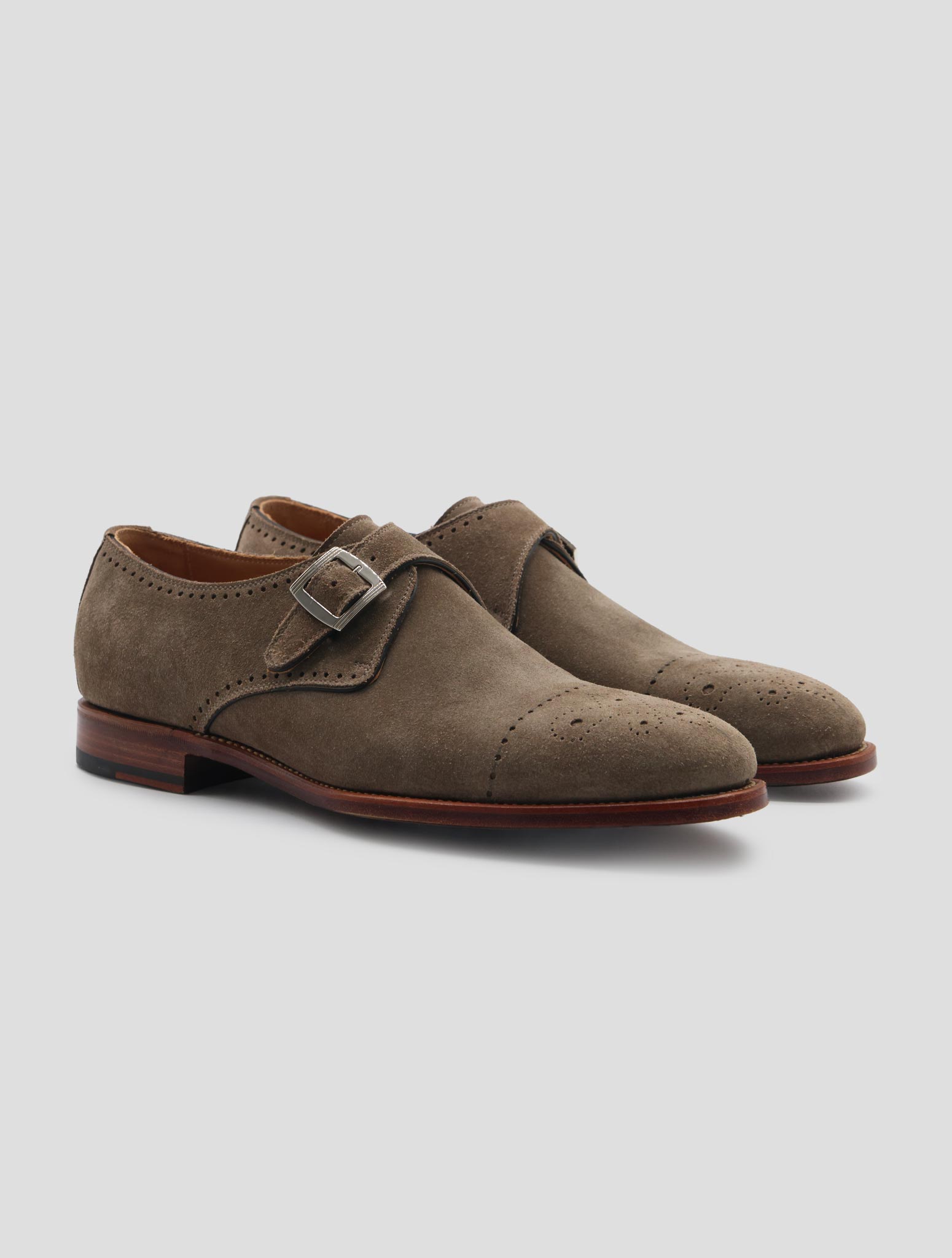 Kiton Beige Leather Suede Dress Shoes