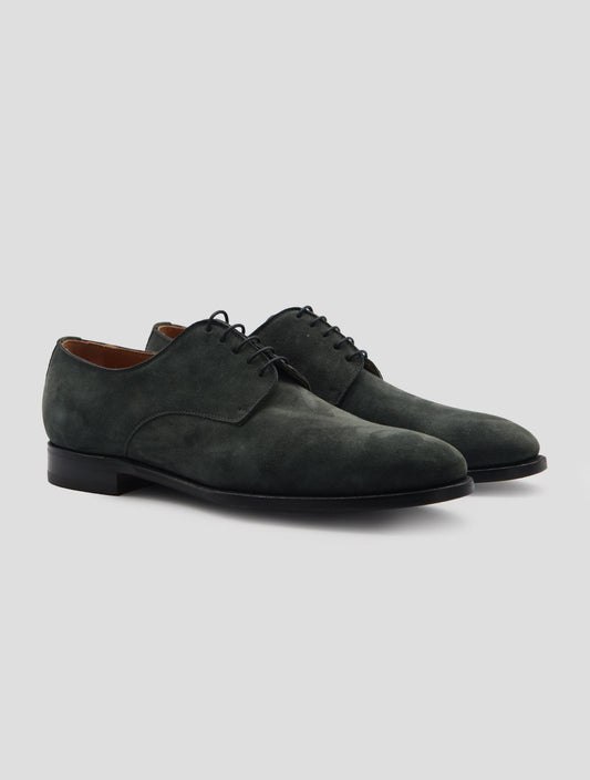Kiton Gray Leather Suede Dress Shoes