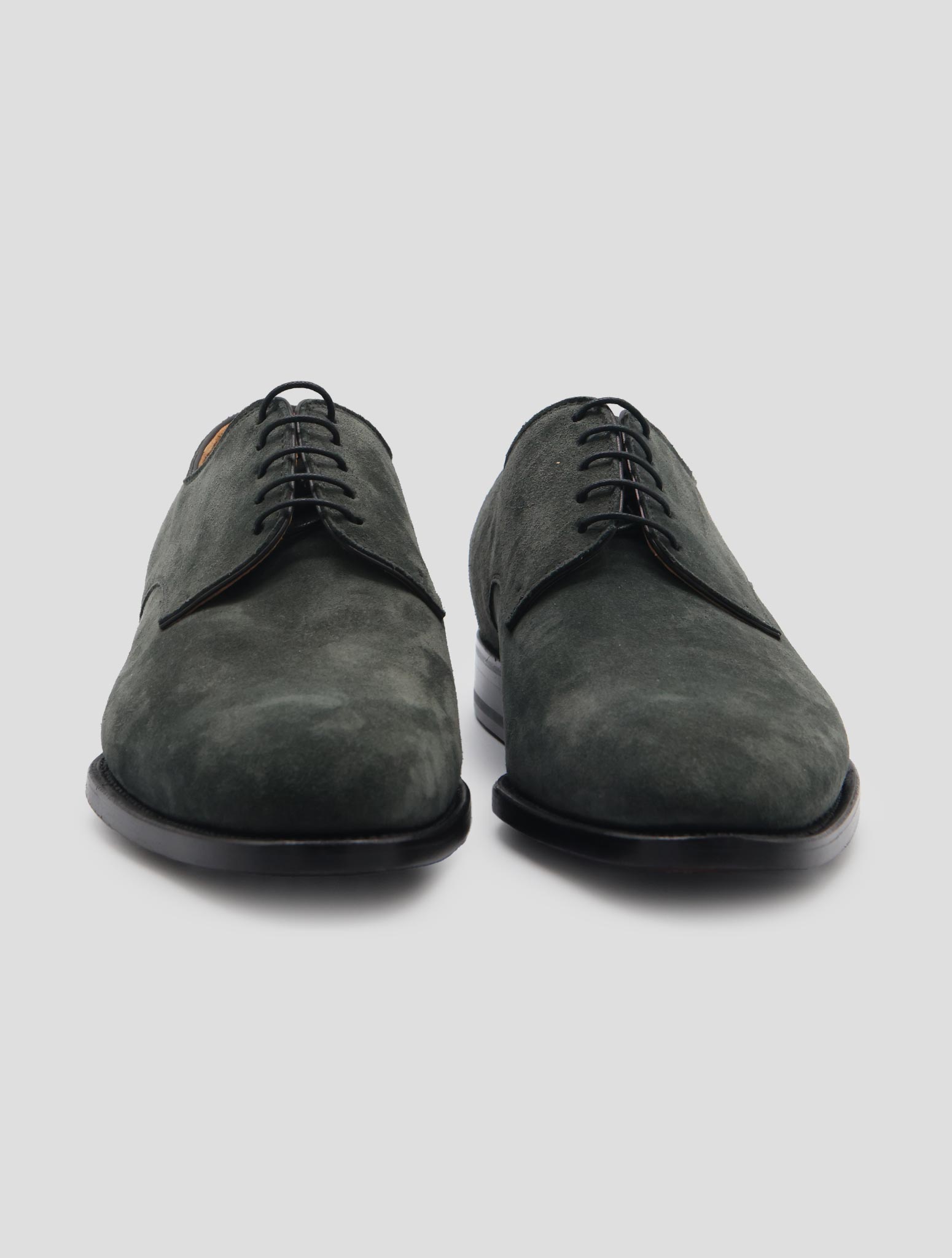 Kiton Gray Leather Suede Dress Shoes