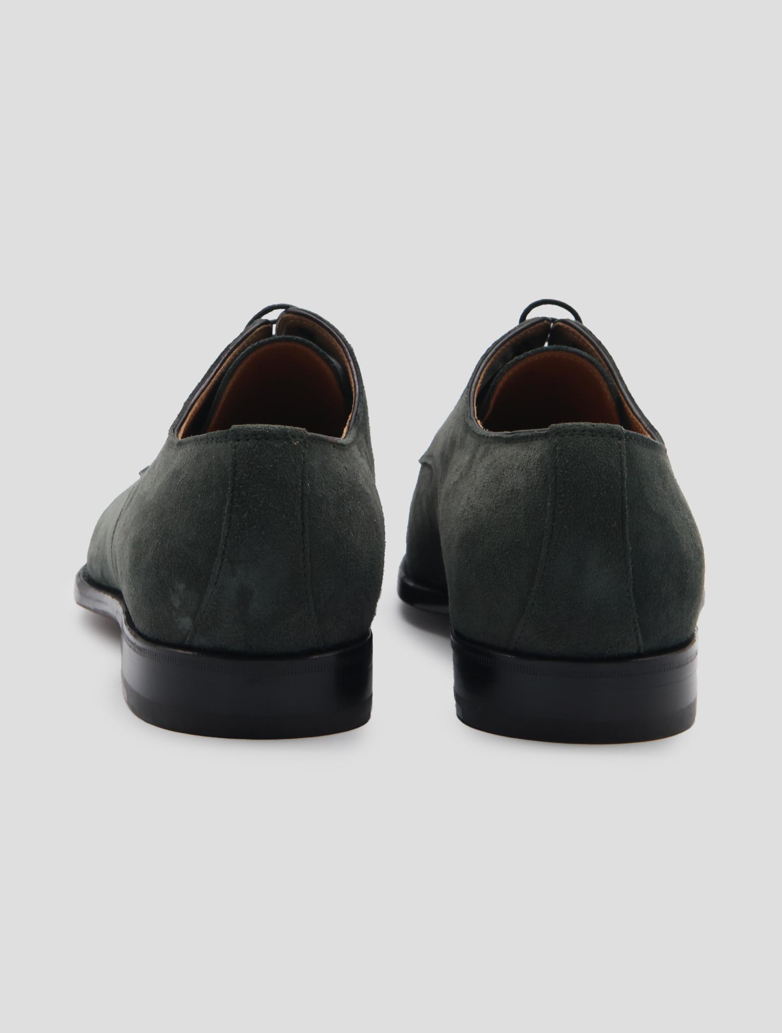 Kiton Gray Leather Suede Dress Shoes