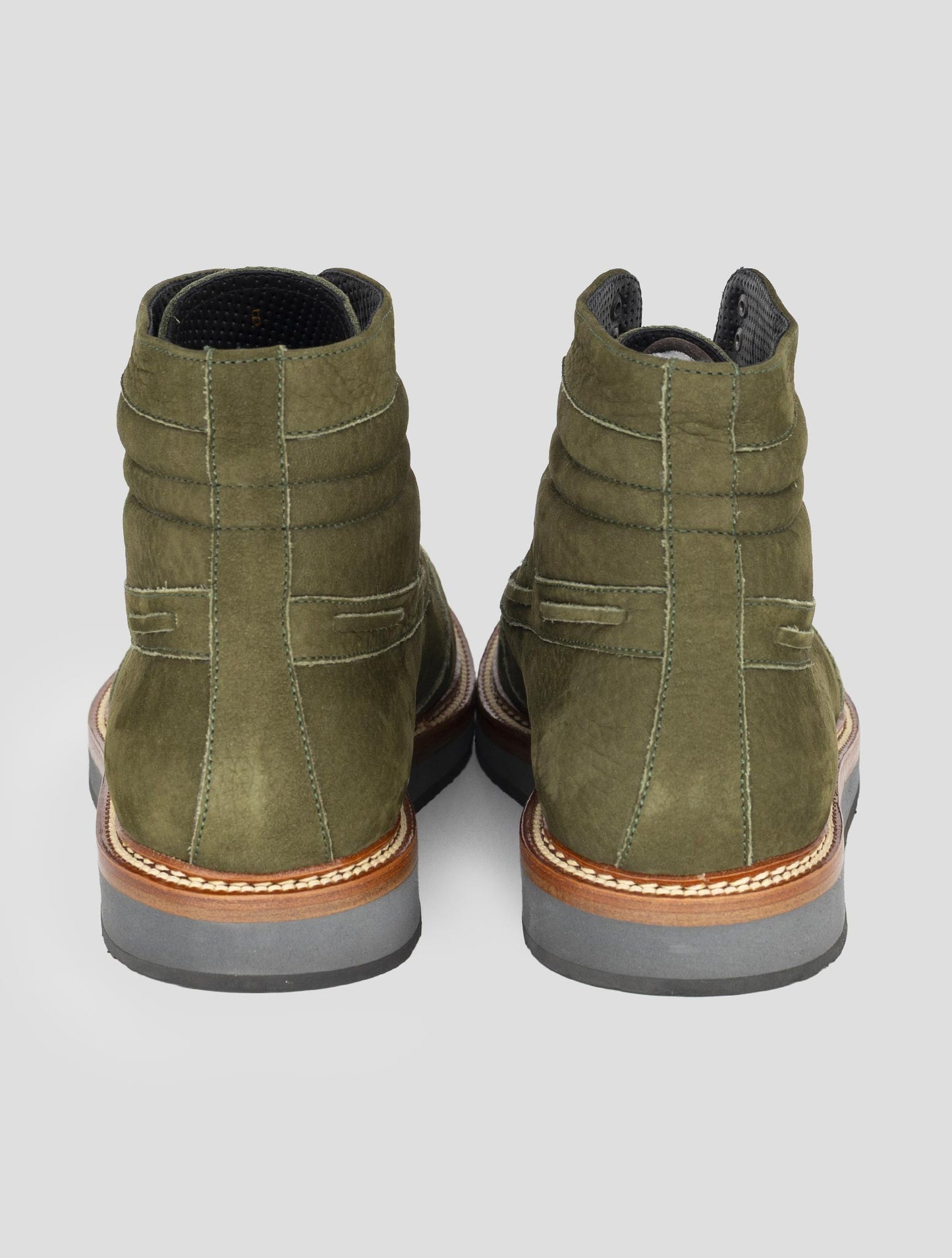Kiton Green Leather Suede Boots