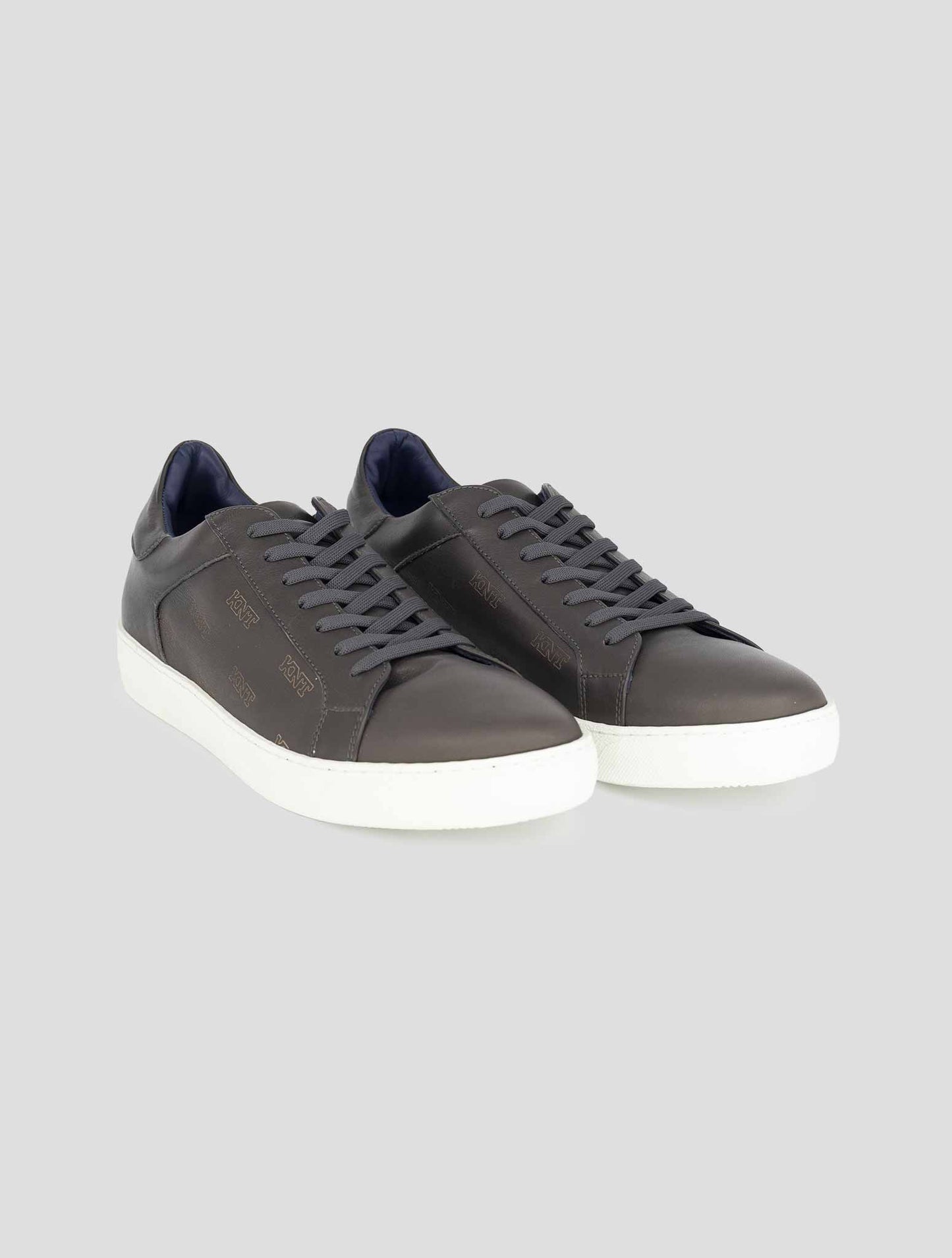 Kiton Knt Brown Leather Sneakers