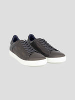 Kiton Knt Brown Leather Sneakers