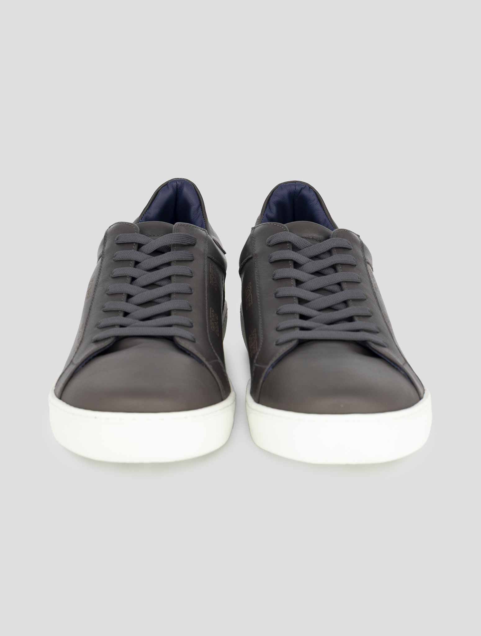 Kiton Knt Brown Leather Sneakers