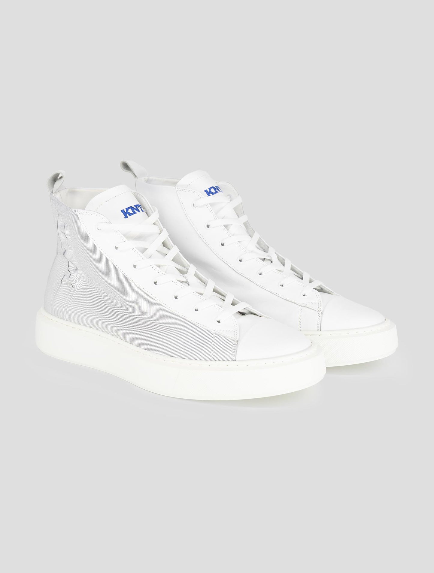 Kiton Knt White Leather Boots