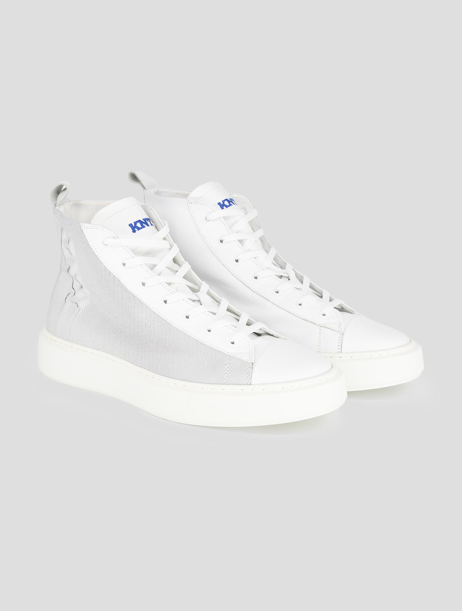 Kiton Knt White Leather Boots