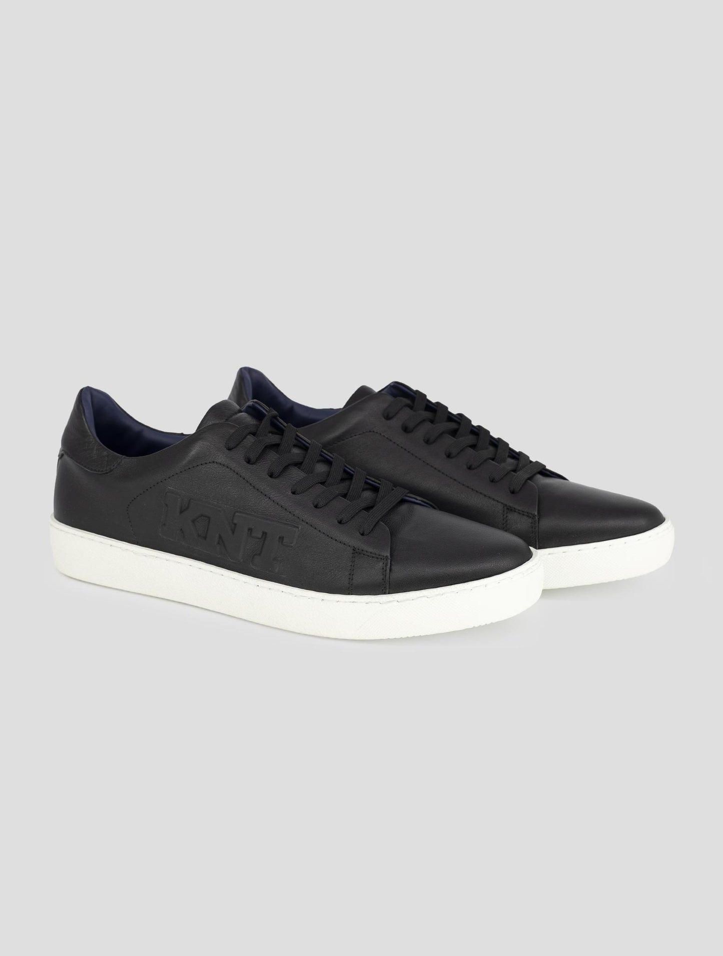 Kiton Black Leather Sneakers