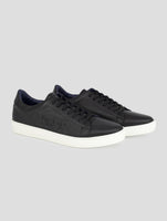 Kiton Black Leather Sneakers