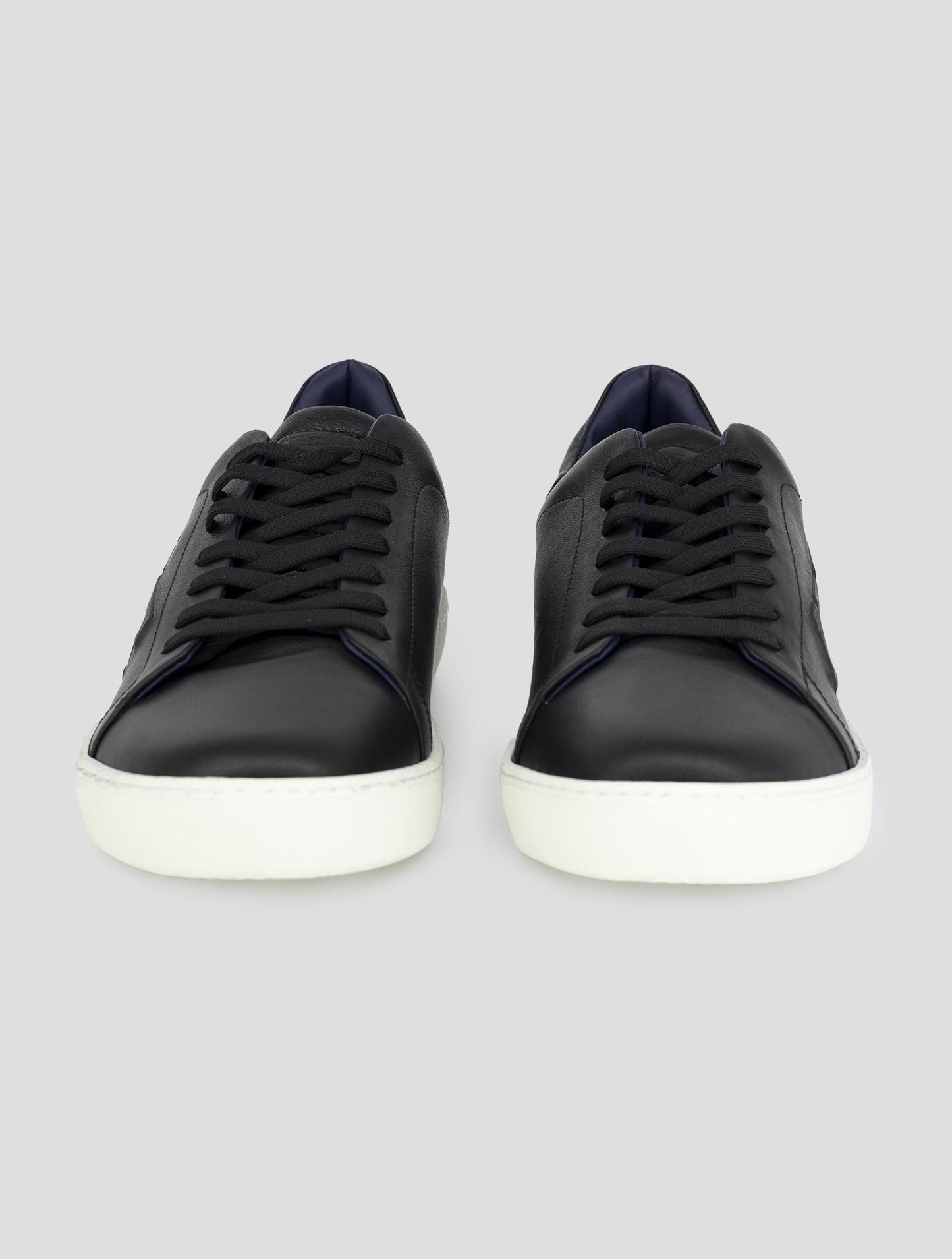 Kiton Black Leather Sneakers