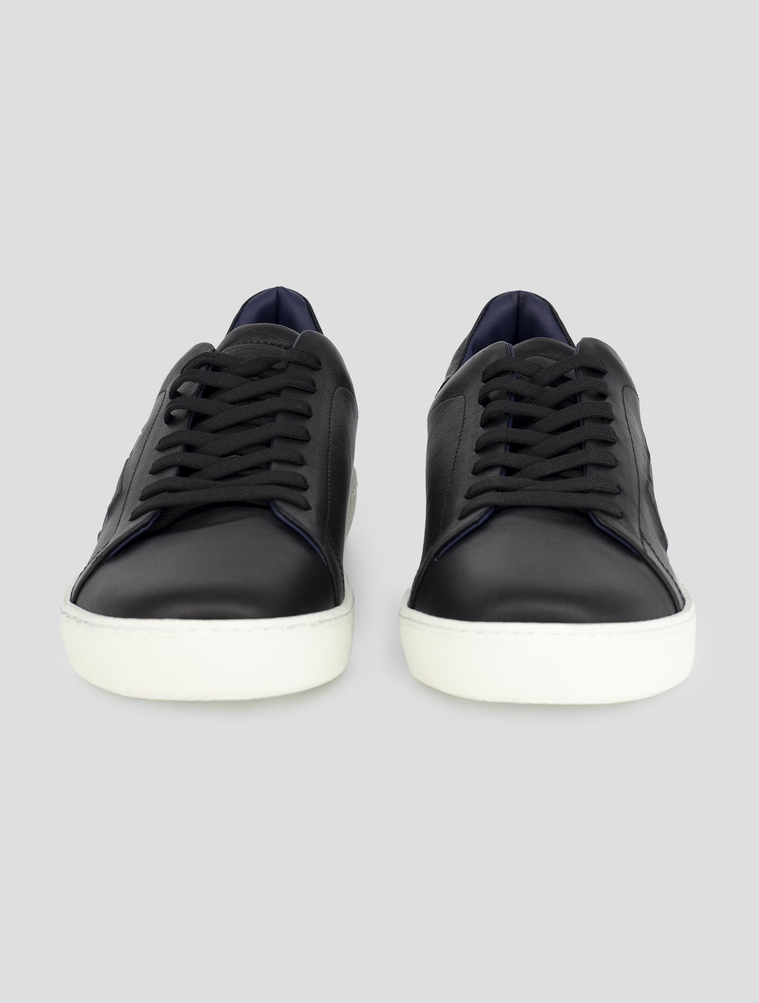 Kiton Black Leather Sneakers