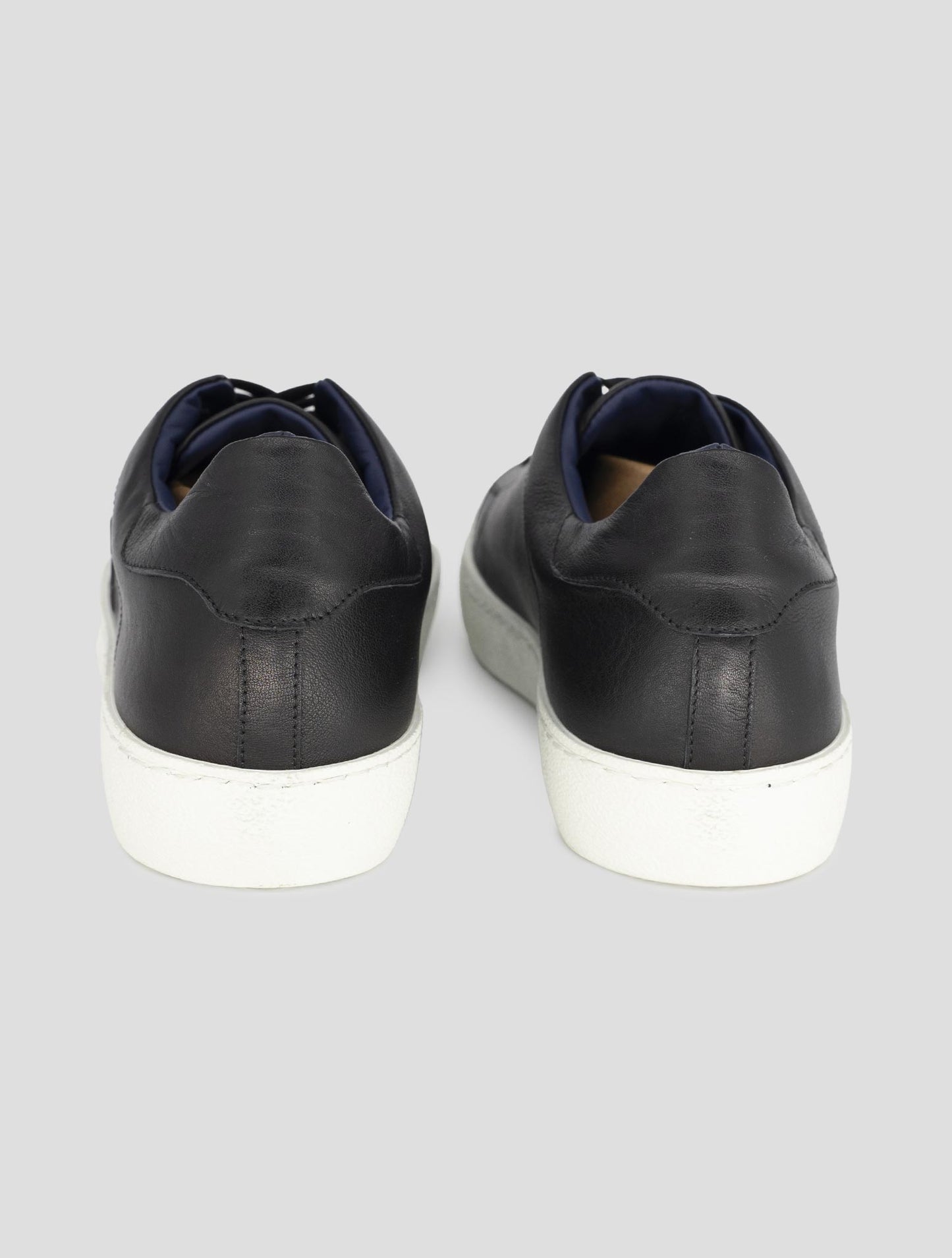 Kiton Black Leather Sneakers