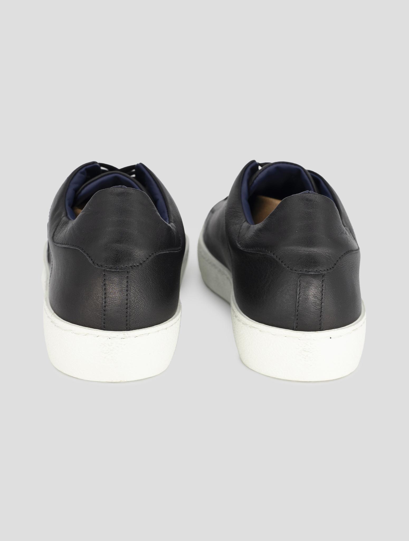 Kiton Black Leather Sneakers