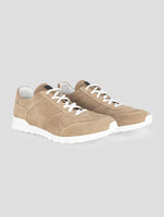 Kiton Beige Leather Suede Sneakers