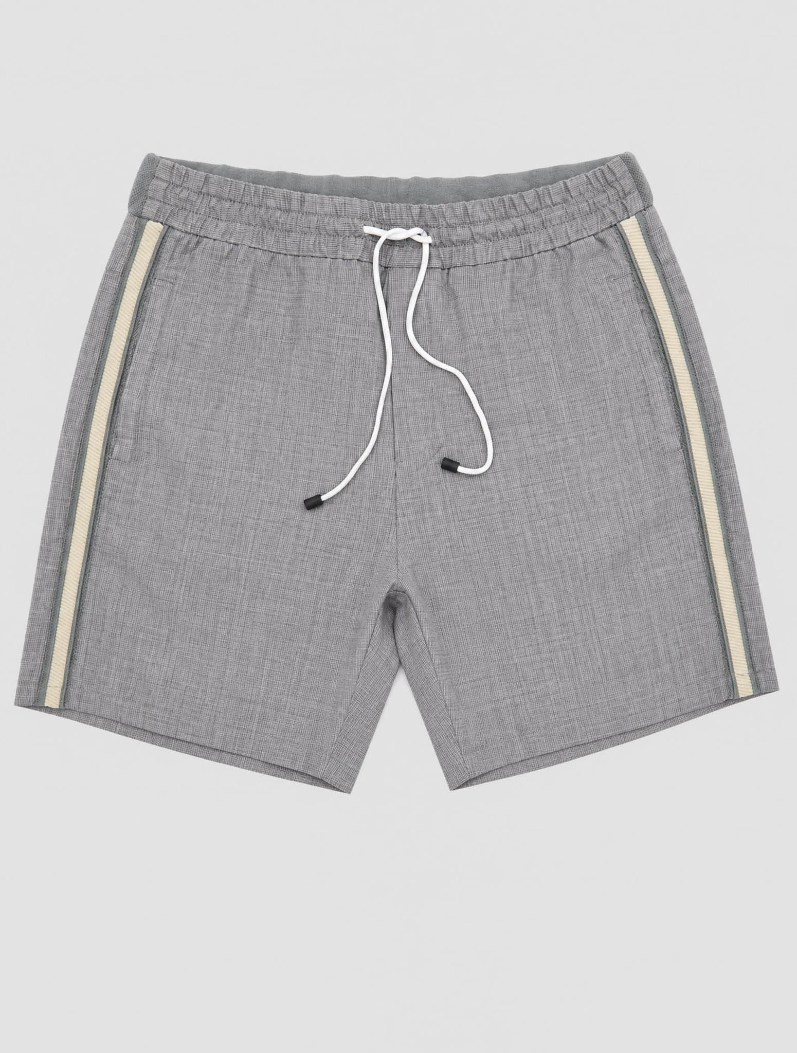 Kiton Gray Virgin Wool Pa Short Pants
