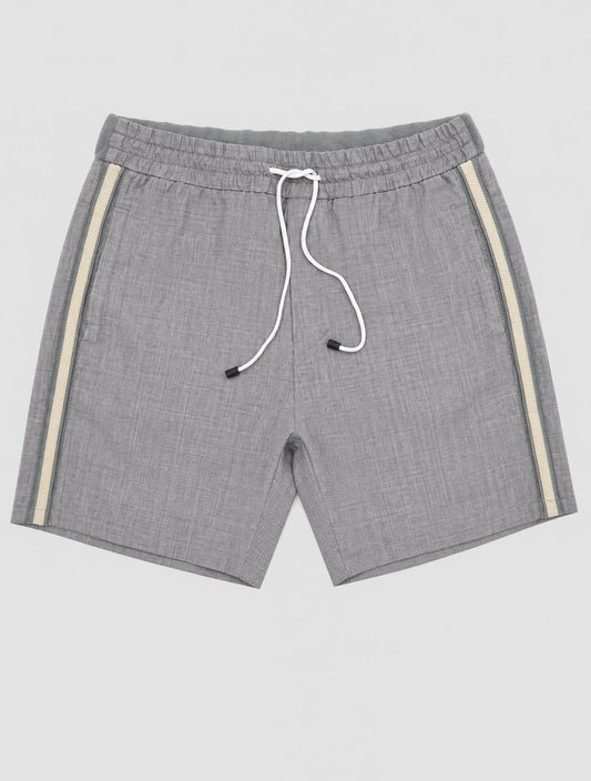 Kiton Gray Virgin Wool Pa Short Pants