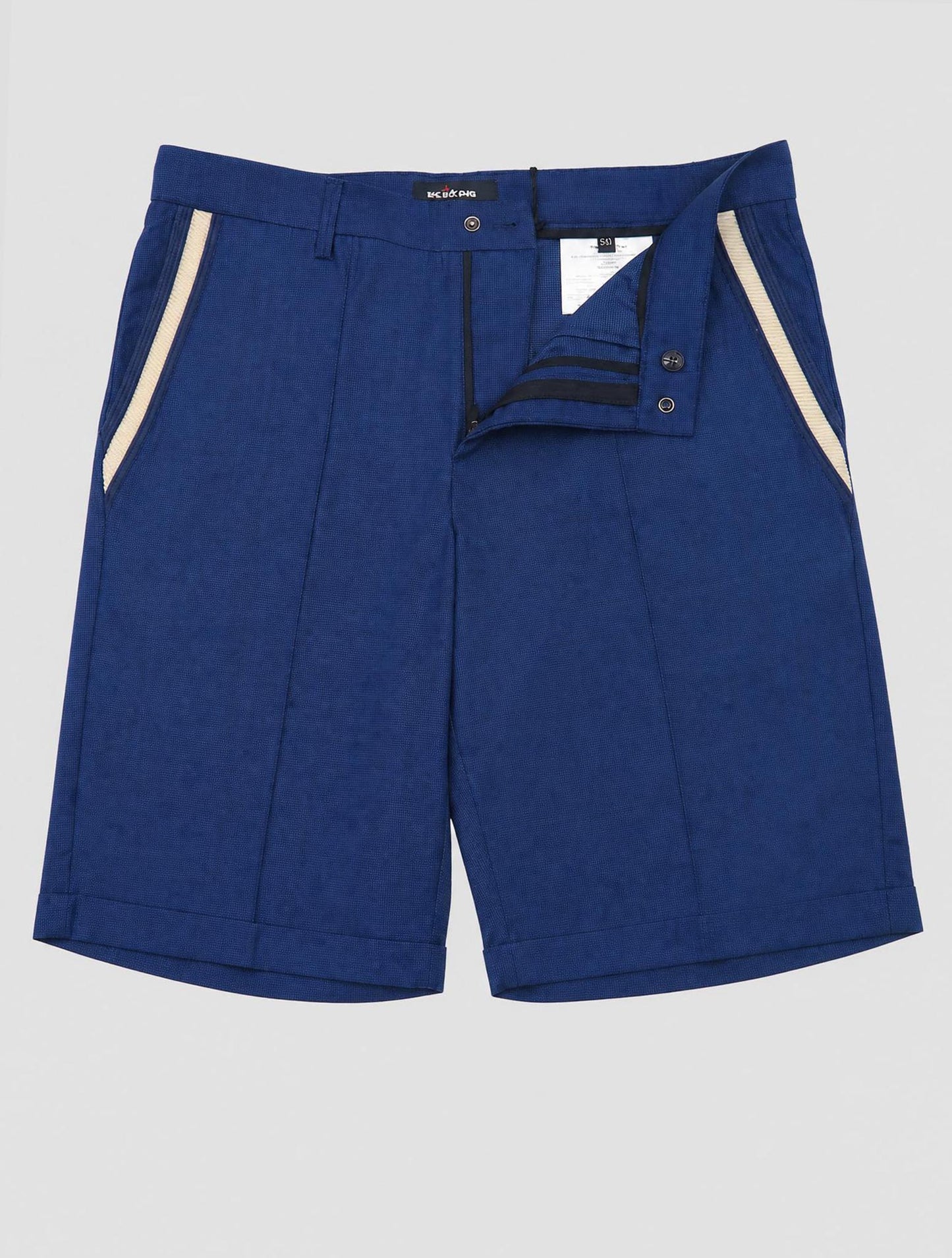 Kiton Blue Virgin Wool Pa Short Pants