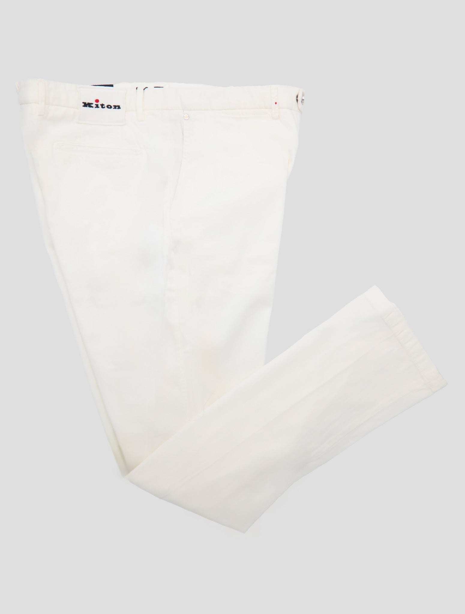 Kiton White Cotton Ea Pants