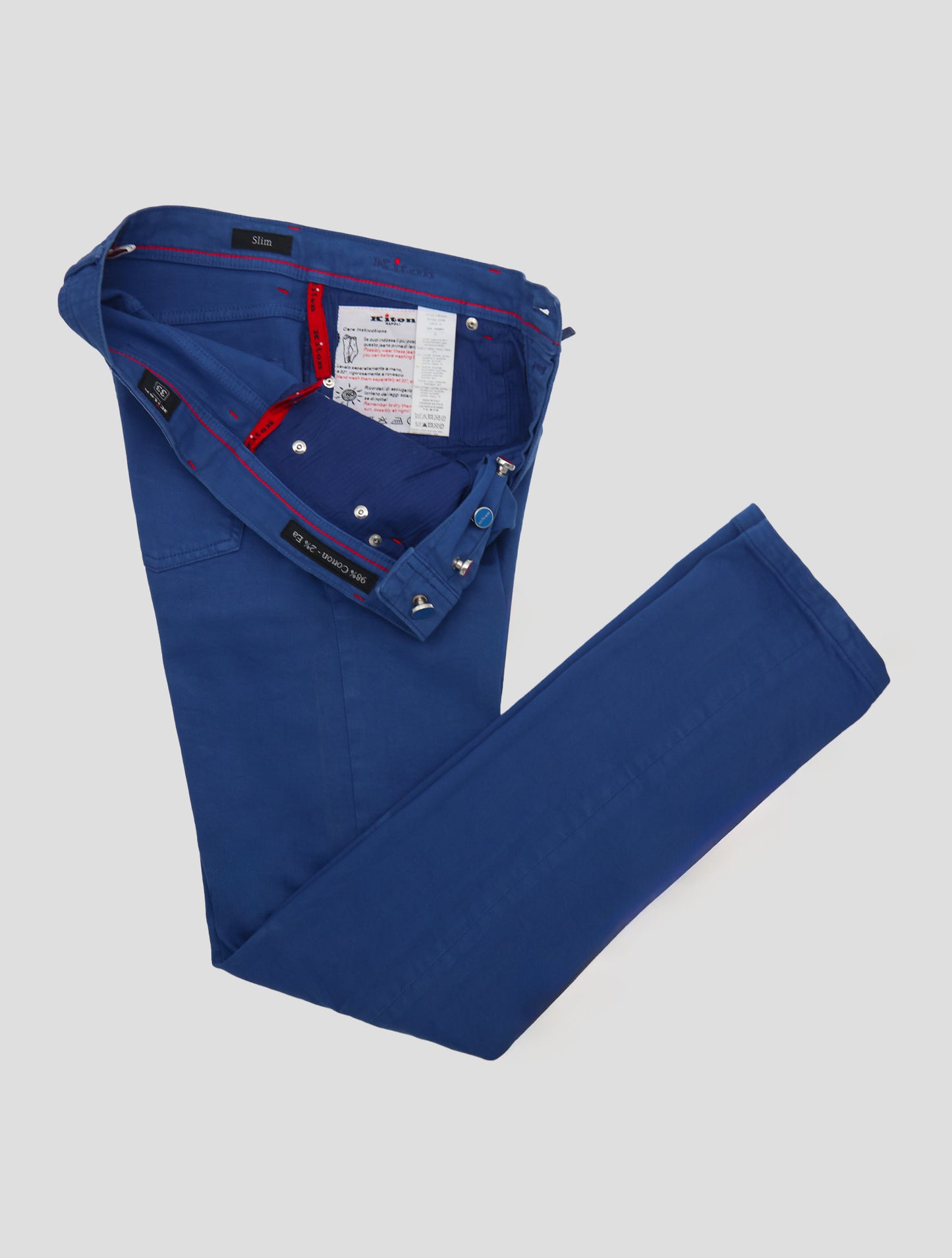 Kiton Blue Cotton Ea Jeans