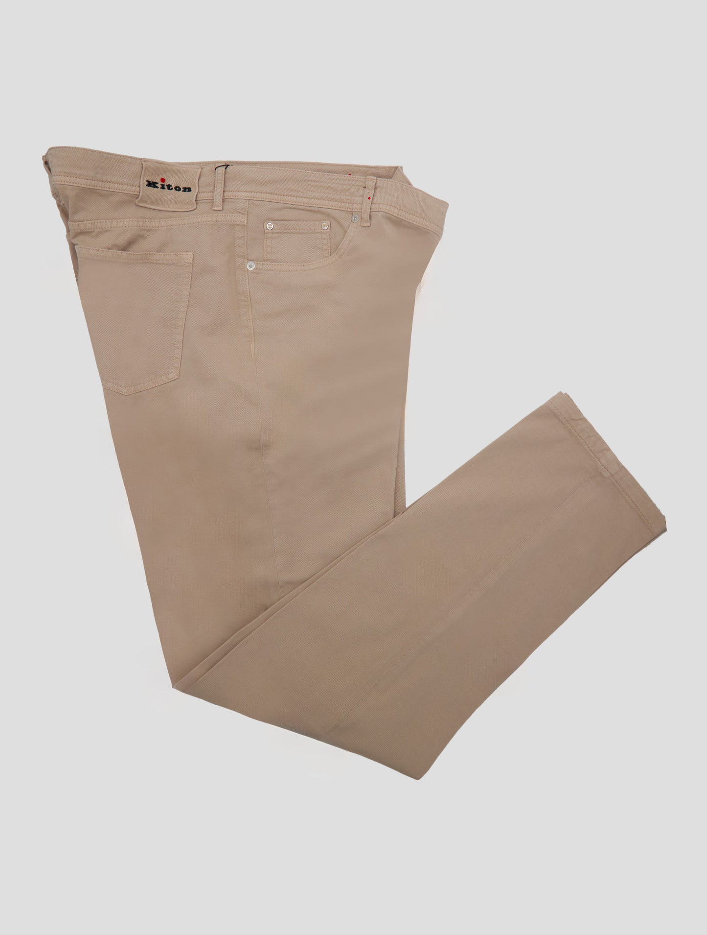 Kiton Light Brown Cotton Cashmere Ea Jeans