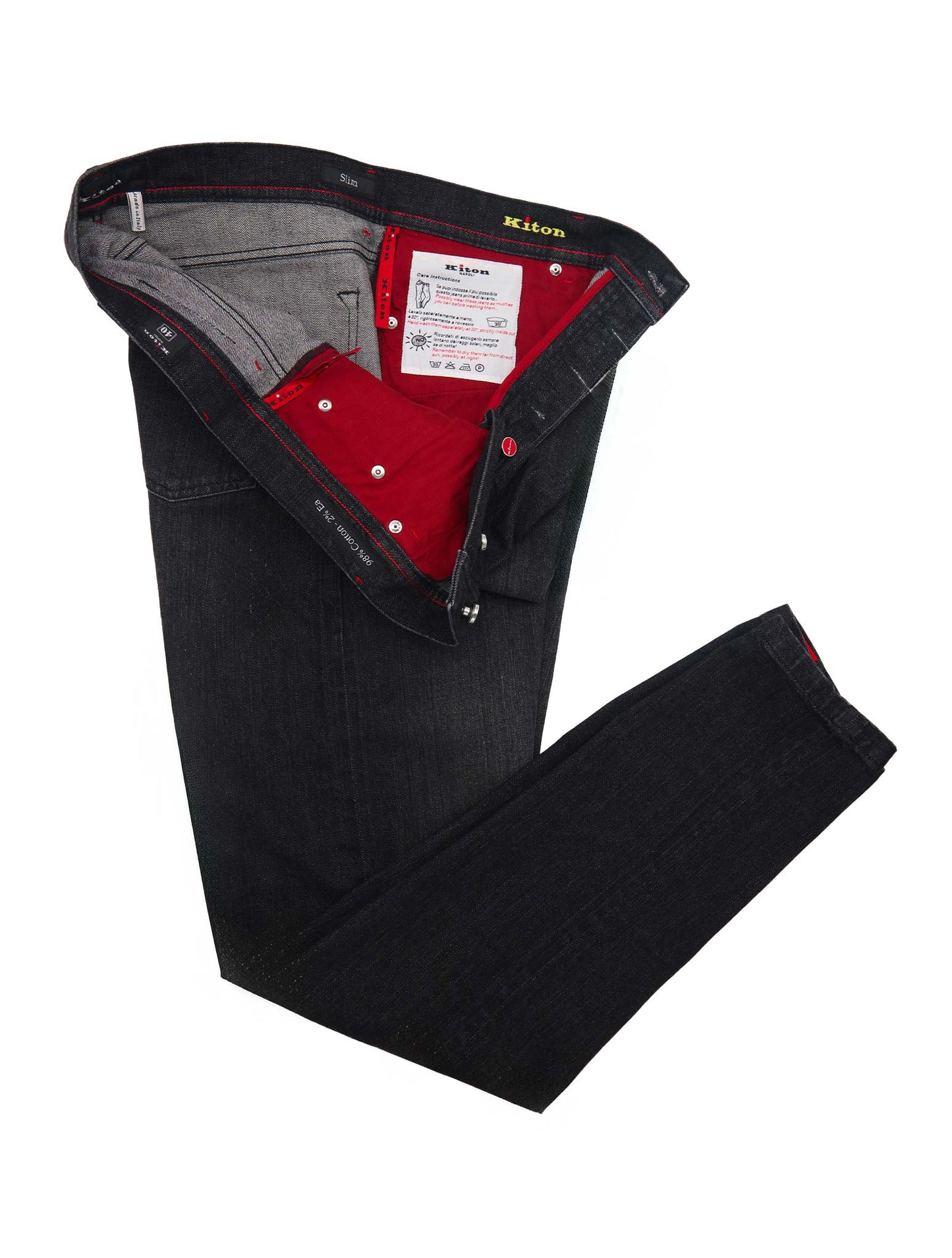 Kiton Dark Gray Cotton Ea Jeans
