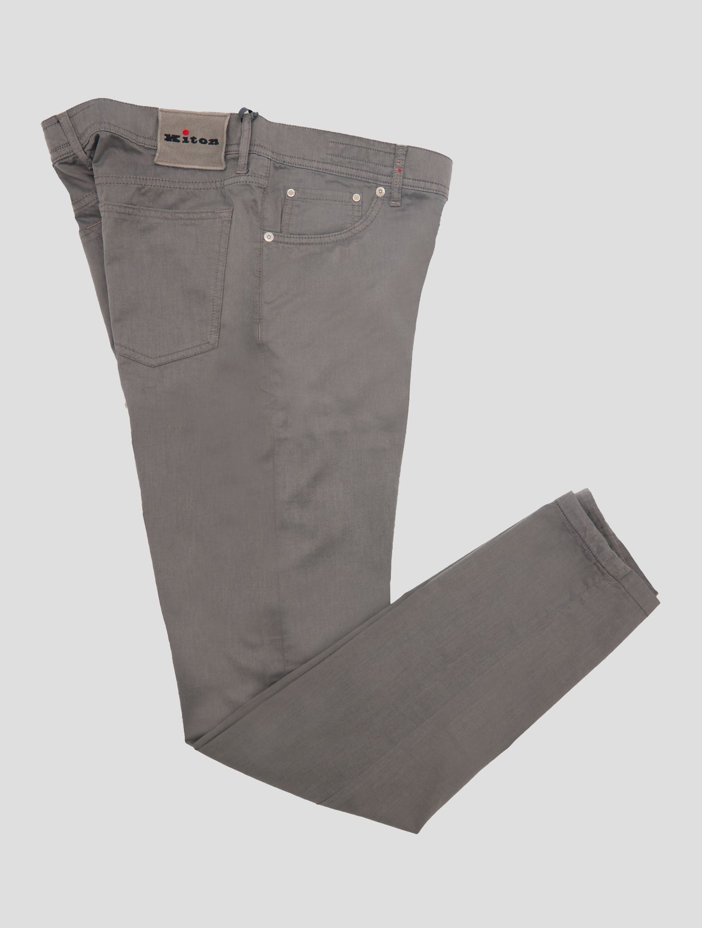 Kiton Gray Cotton Ea Jeans