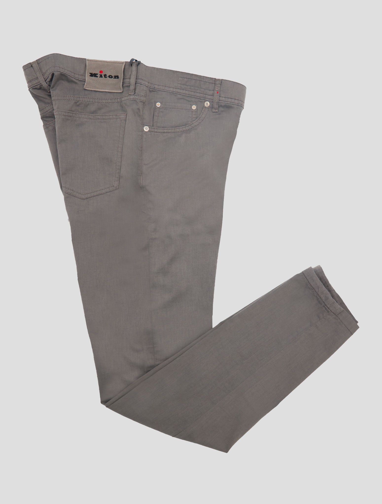 Kiton Gray Cotton Ea Jeans