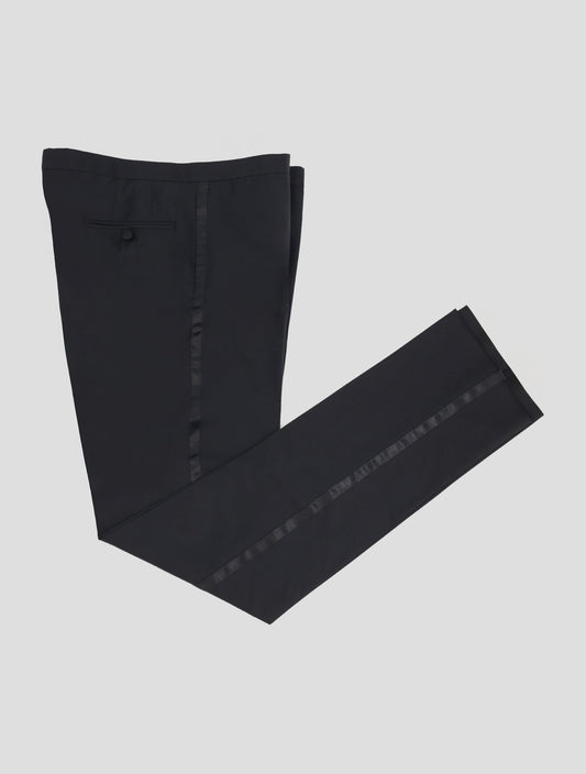 Kiton Black Wool 150's Dress Pants