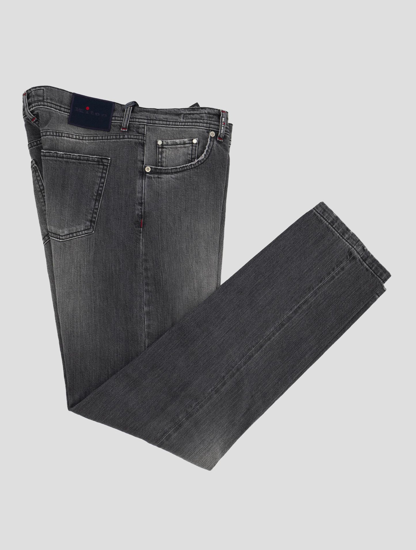 Kiton Gray Cotton Ea Jeans