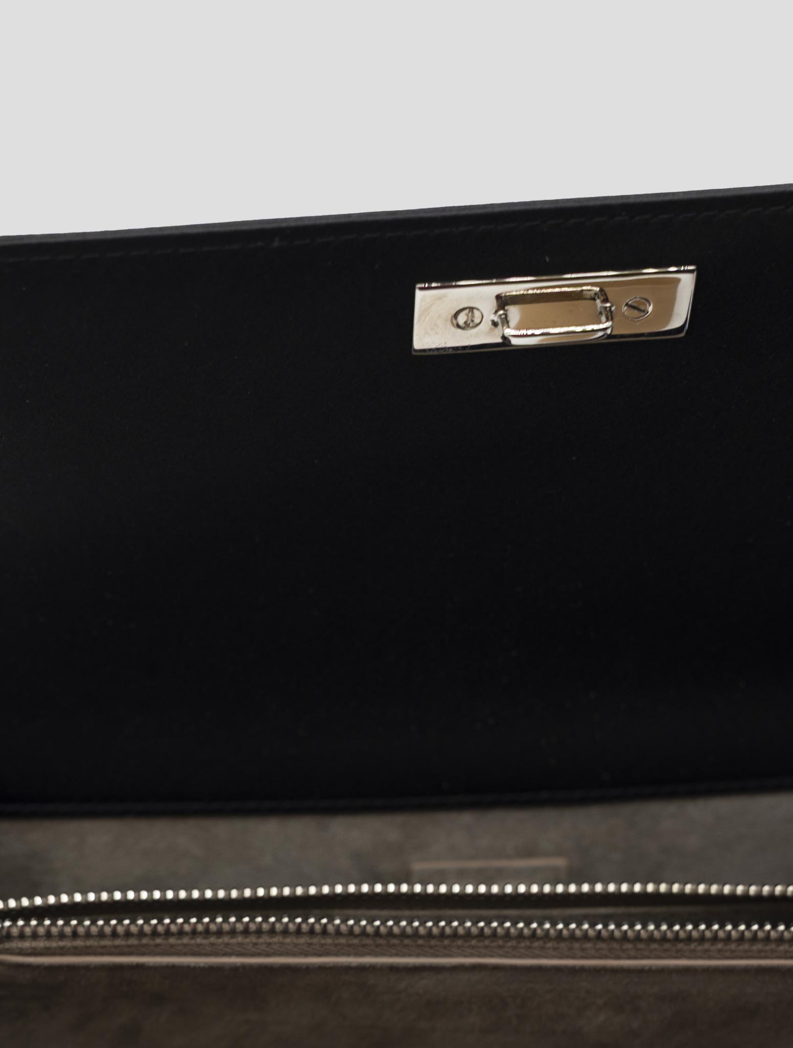 Kiton Black Viscose Silk Pochette