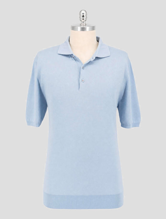 Kiton Light Blue Cotton Polo
