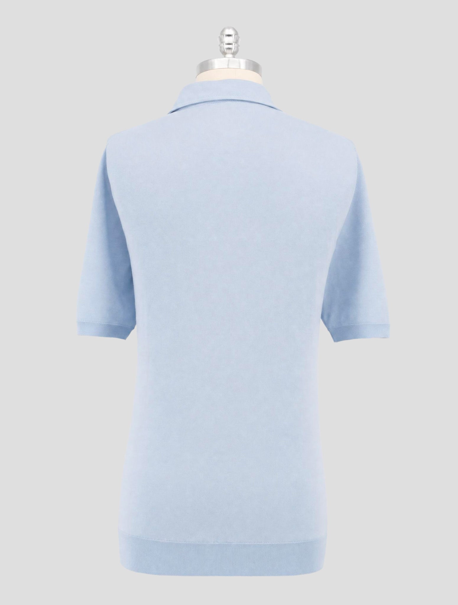 Kiton Light Blue Cotton Polo