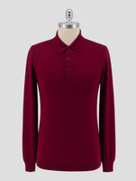 Kiton Burgundy Cashmere Silk Sweater Polo